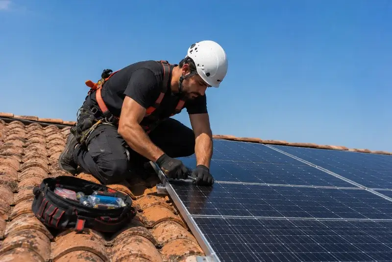 Maintenance et monitoring de panneaux solaires à Moussac